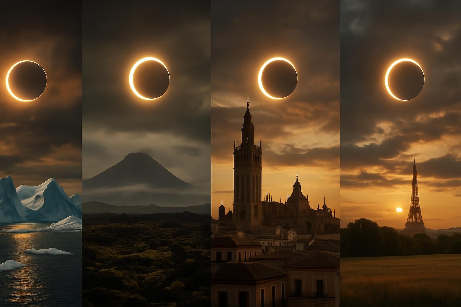 revivez en images spectaculaires l’éclipse solaire du 12 août, observable depuis le groenland, l’islande, l’espagne et la france. un voyage visuel unique à travers ces magnifiques lieux.