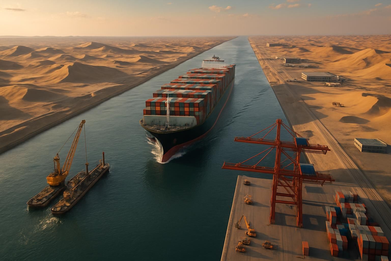 découvrez en images le canal de suez, artère vitale de l'égypte, au centre du commerce mondial et des enjeux géopolitiques internationaux.