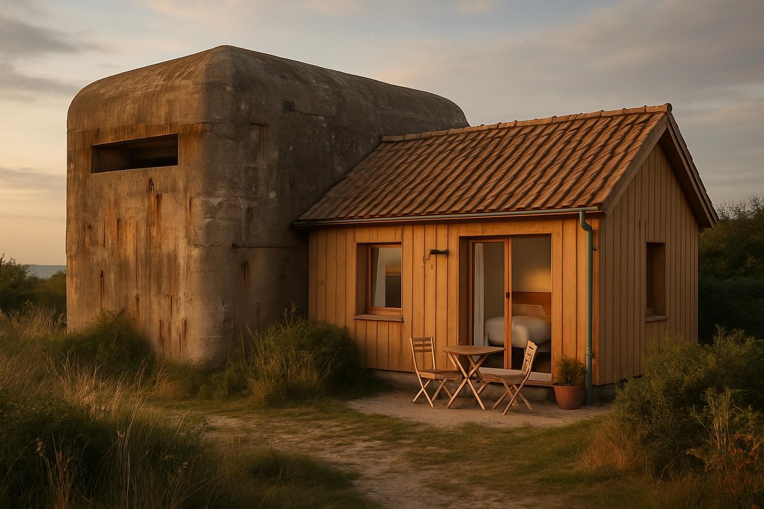 Expérience unique en Normandie : séjourner aux côtés d’un blockhaus historique du Mur de l’Atlantique dans cette chambre d’hôte insolite