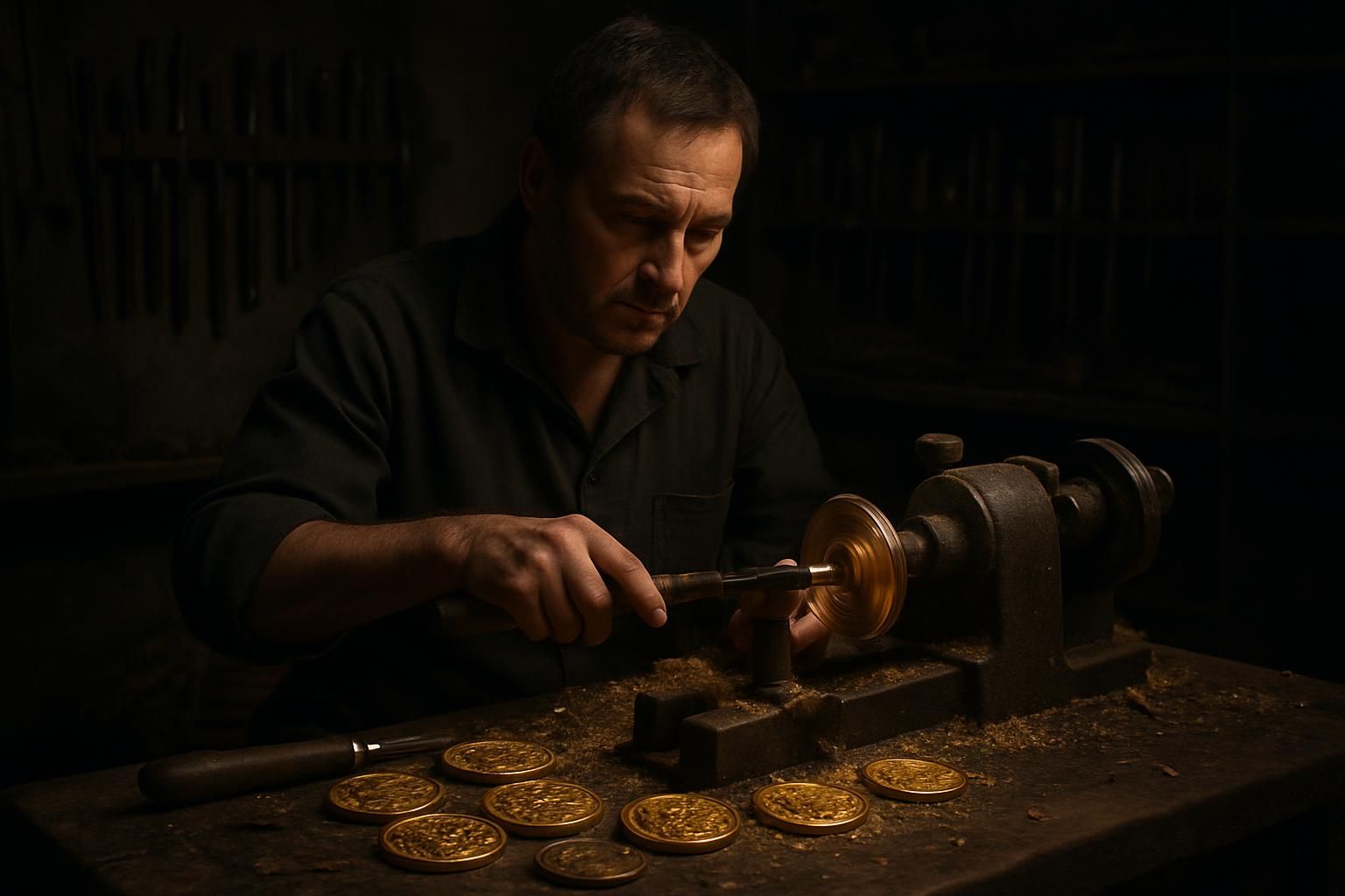 découvrez l'incroyable fait divers dans l’orne : un tourneur sur bois talentueux fabriquait de fausses pièces en or avec une habileté exceptionnelle.