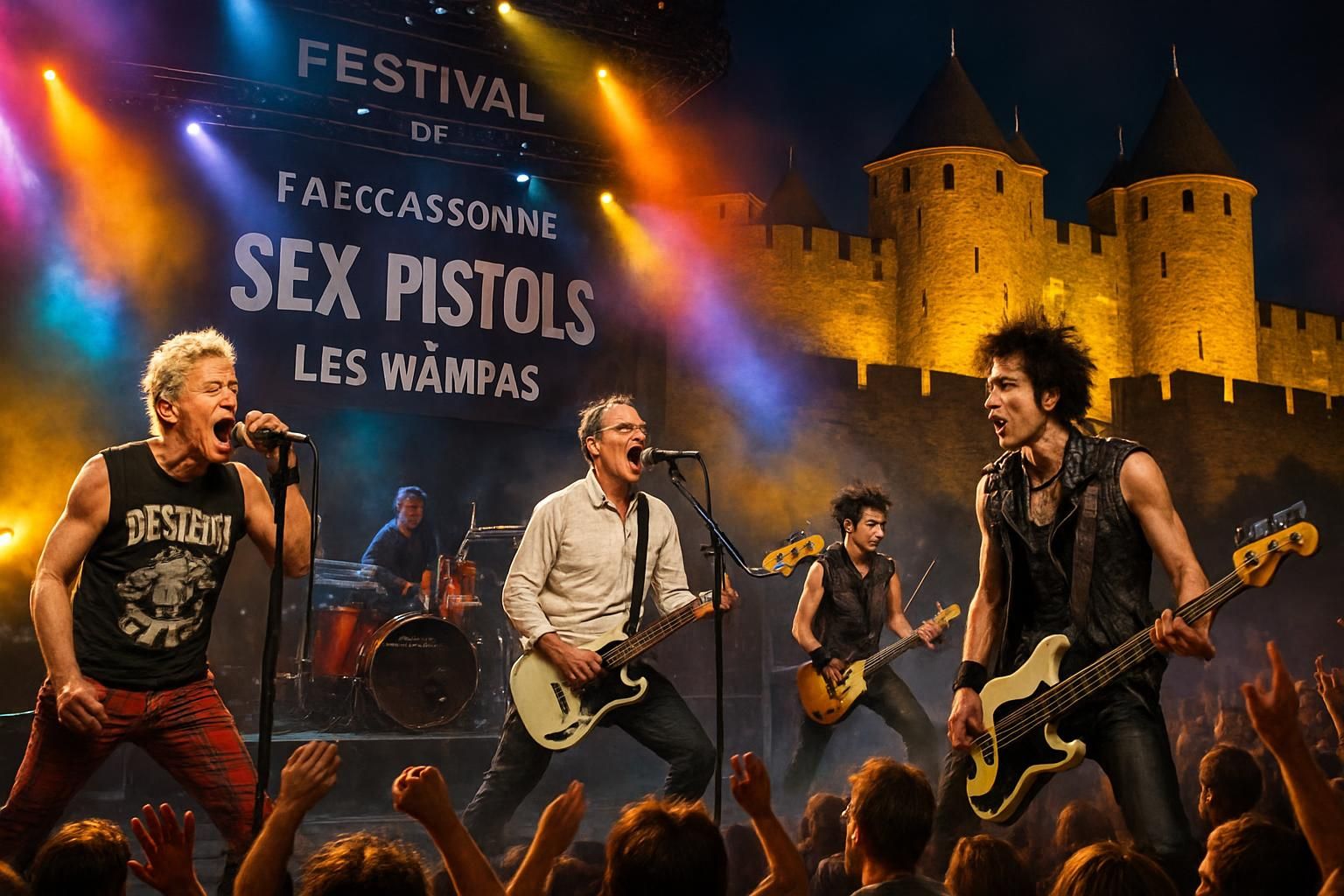 découvrez le festival de carcassonne où les sex pistols et les wampas ont enflammé les remparts avec des performances à plein volume, offrant une expérience musicale inoubliable.