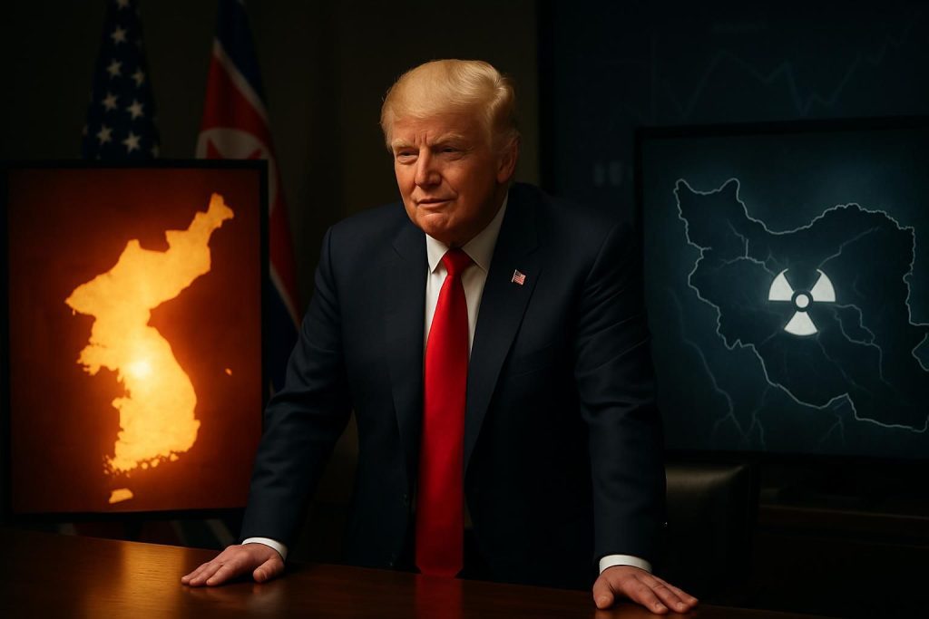 analyse géopolitique : trump adopte une approche conciliatrice avec la corée du nord tout en maintenant une posture ferme contre l'iran concernant le dossier nucléaire.