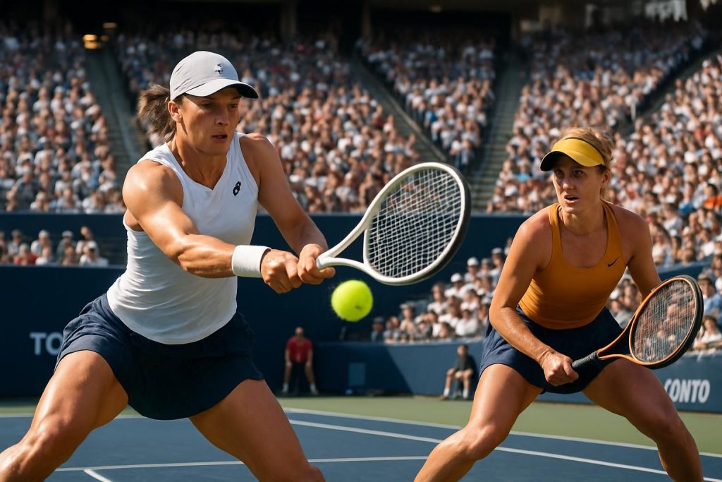 revivez le duel intense entre iga swiatek et elina svitolina en demi-finales du masters 1000 de toronto, un match riche en émotions et en suspense.
