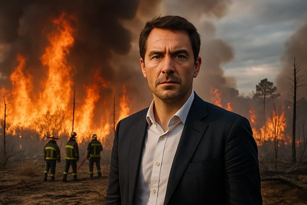 incendies en gironde : thomas cazenave confronté aux immenses feux qui ravagent la région, entre mobilisation des secours et enjeux environnementaux majeurs.