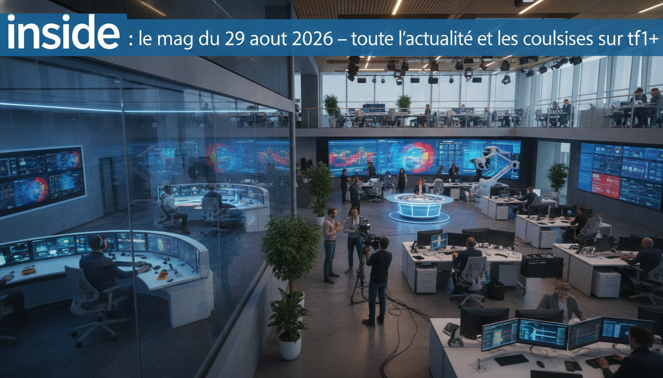 découvrez inside : le mag du 29 août 2026 sur tf1+, votre source incontournable pour toute l'actualité et les coulisses exclusives des événements majeurs.