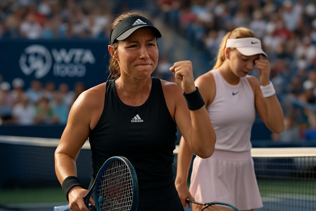jessica pegula s'impose face à amanda anisimova en quarts de finale du wta 1000 de cincinnati, malgré une alerte physique, montrant sa détermination et son talent sur le court.