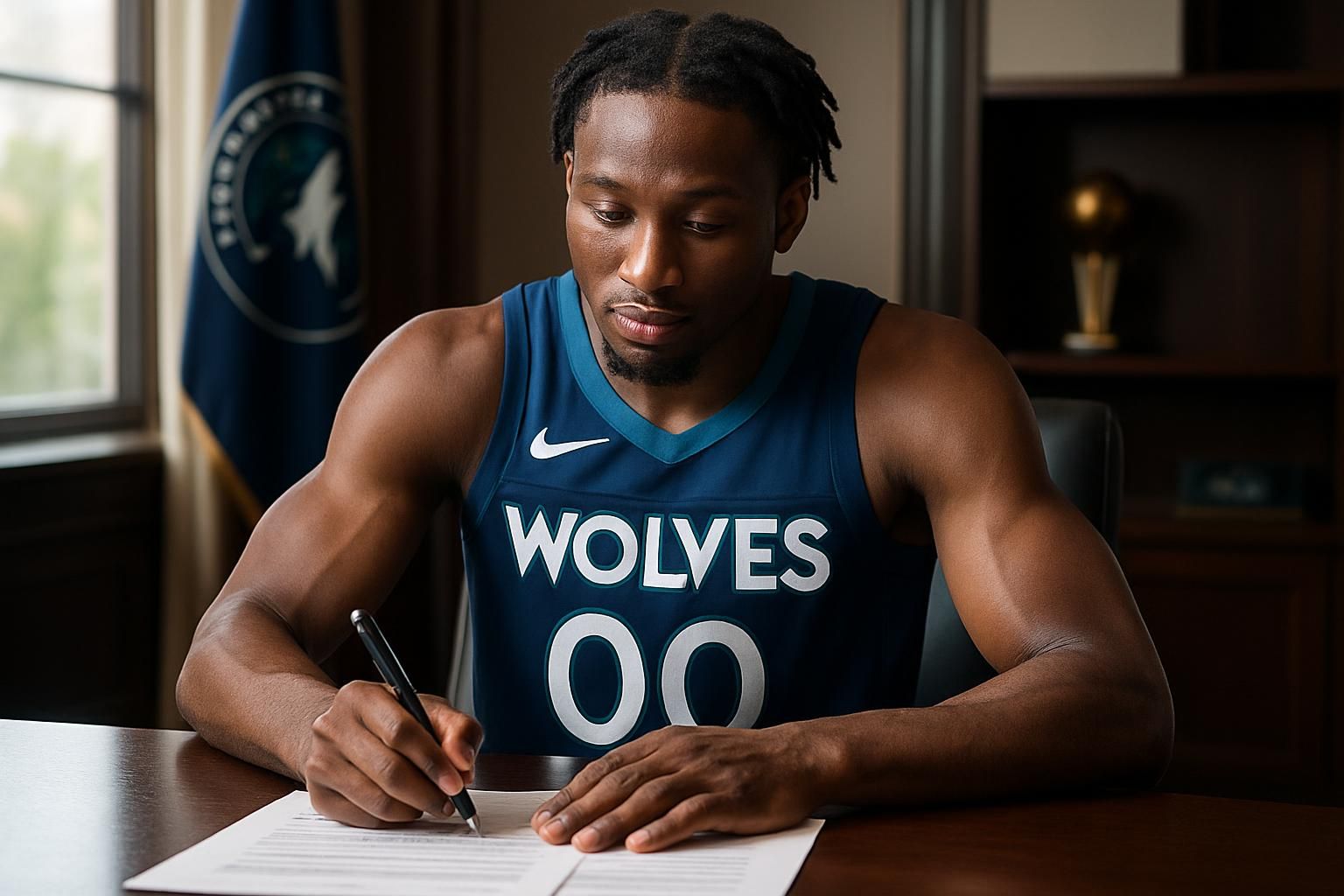 jonathan kuminga rejoint les minnesota timberwolves avec un contrat de deux ans, marquant une nouvelle étape prometteuse dans sa carrière en nba.