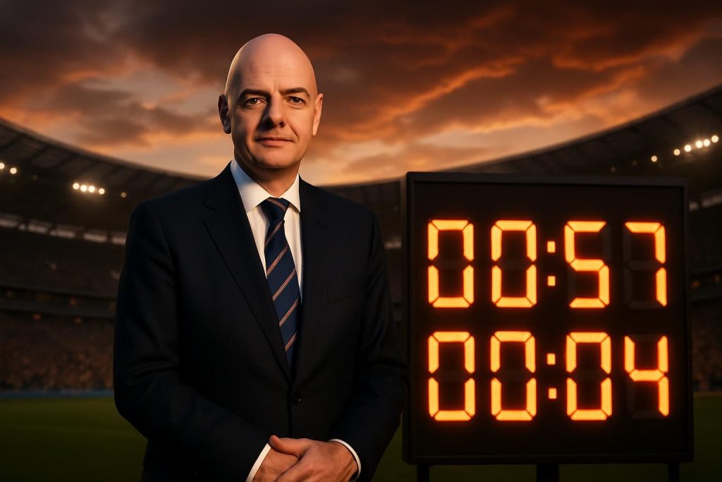 suivez le compte à rebours décisif pour gianni infantino alors qu'il vise la présidence du football mondial, un tournant majeur pour le sport.