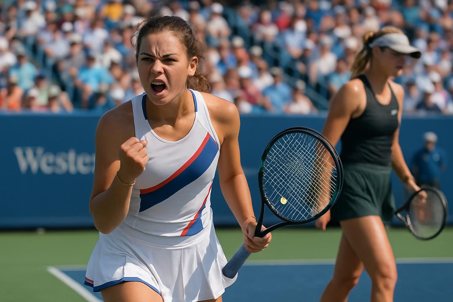 loïs boisson domine ashlyn krueger dès le premier tour du tournoi wta 1000 de cincinnati, affichant une performance impressionnante.
