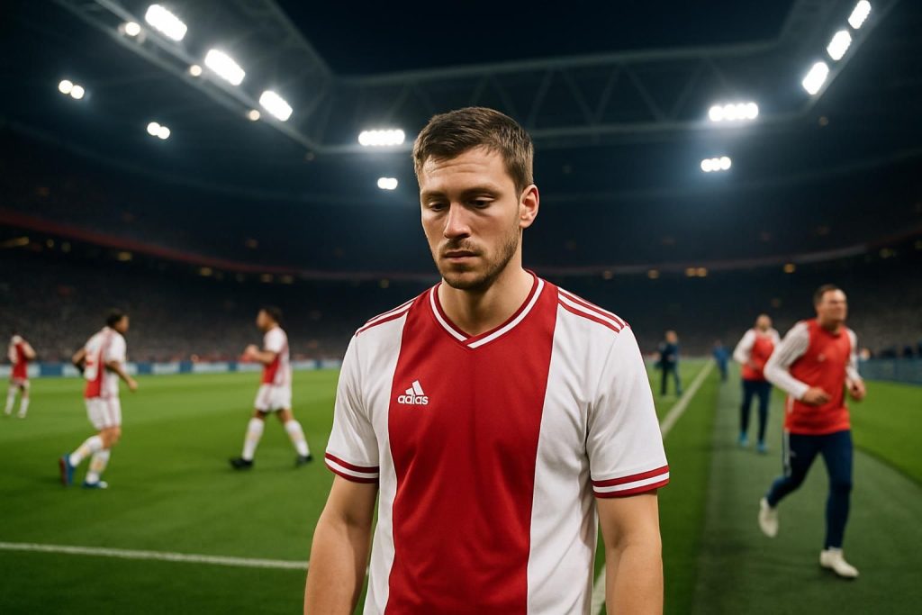 mika godts initialement annoncé titulaire avec l'ajax amsterdam en eredivisie, mais finalement écarté en raison d'une forme jugée insuffisante.