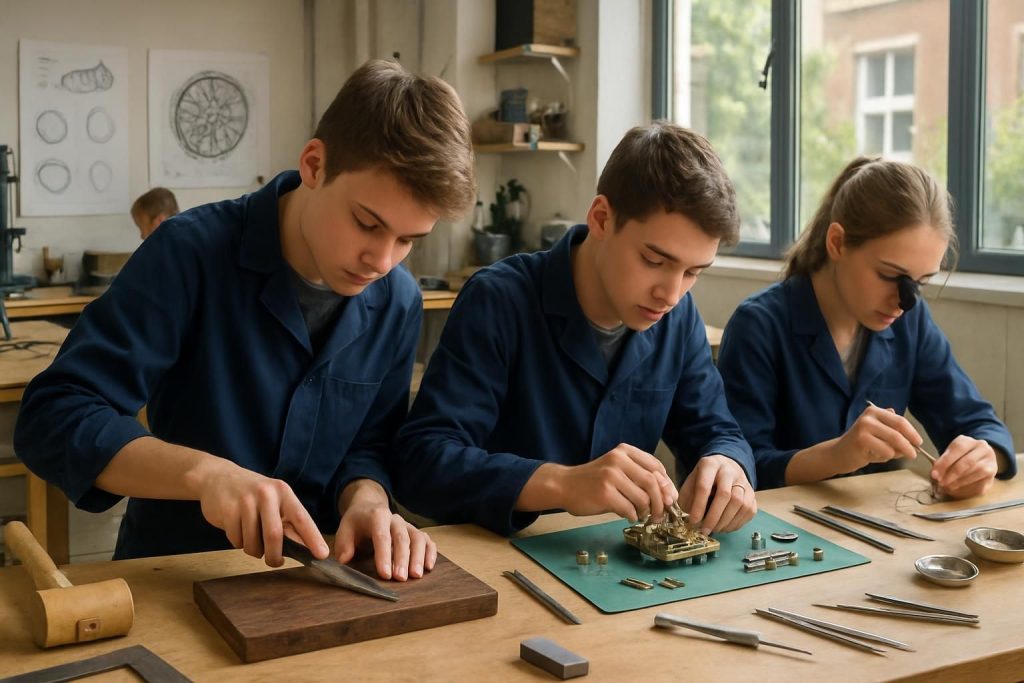 découvrez la nouvelle voie professionnelle permettant d'obtenir un diplôme de niveau bac en ébénisterie, horlogerie et bijouterie, accessible dès la fin du collège pour offrir des perspectives de carrière passionnantes.