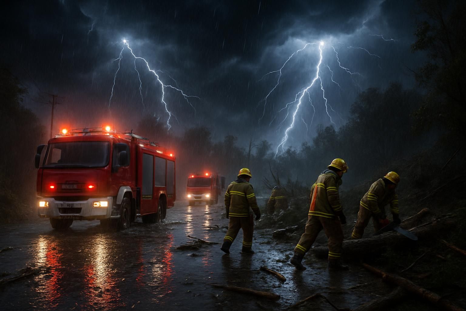 orages violents dans le maine-et-loire : 82 interventions des pompiers au cours de la nuit pour gérer les dégâts et assurer la sécurité des habitants.