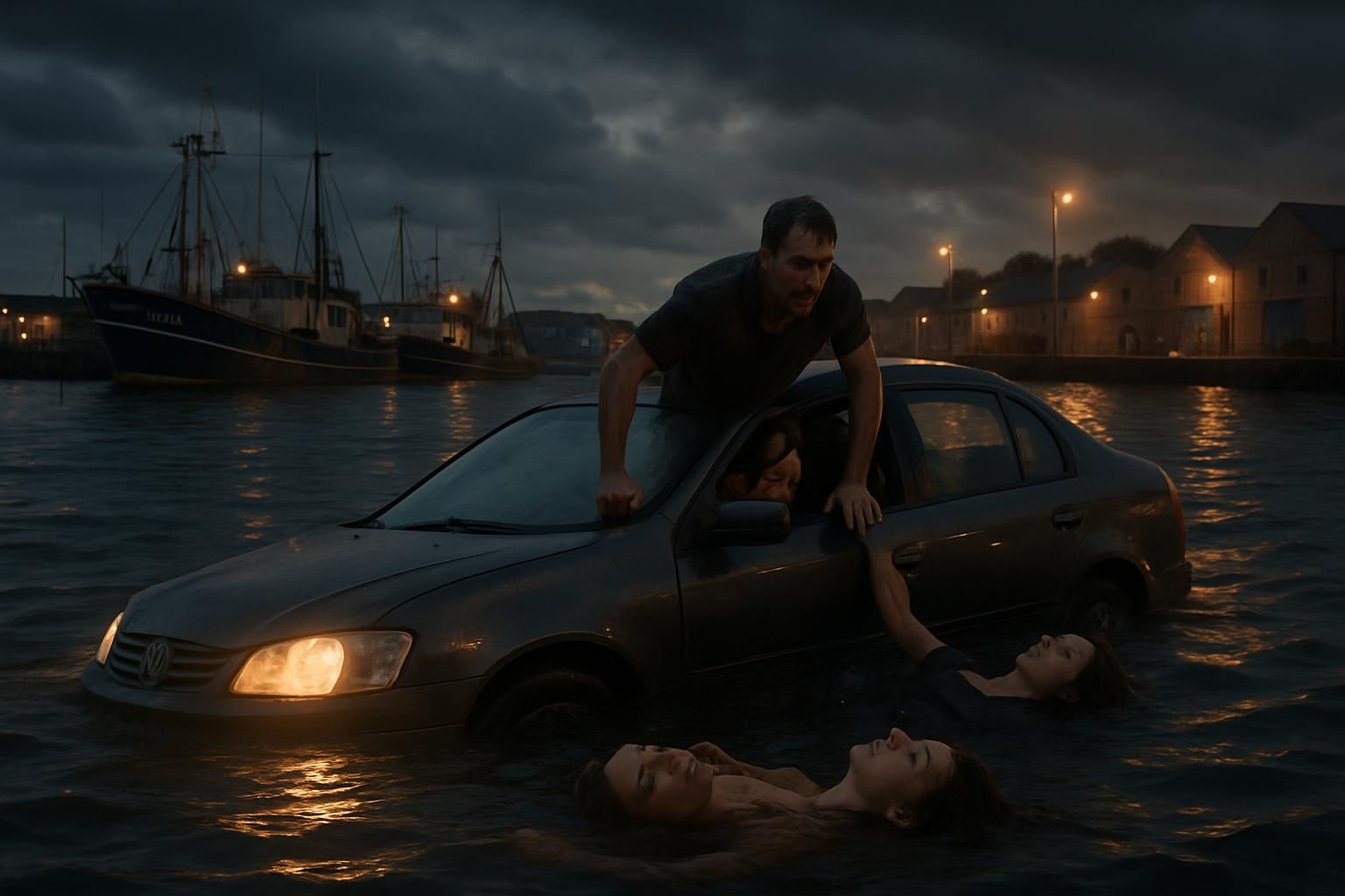 port-louis : un dramatique accident ouvre la nuit, une voiture tombe dans le port avec trois personnes à bord. deux femmes perdent tragiquement la vie dans cet incident.