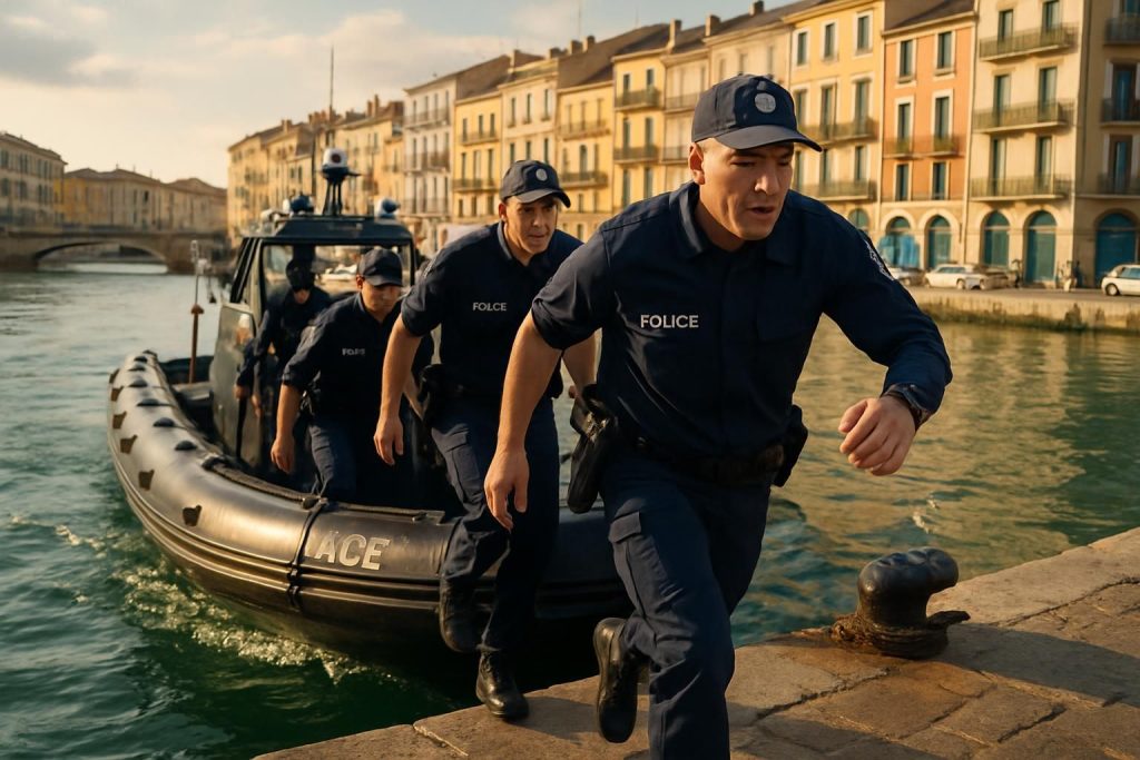 à sète, la police intensifie sa présence et surveille de près les activités sur l'eau pour assurer la sécurité et le respect des règles.