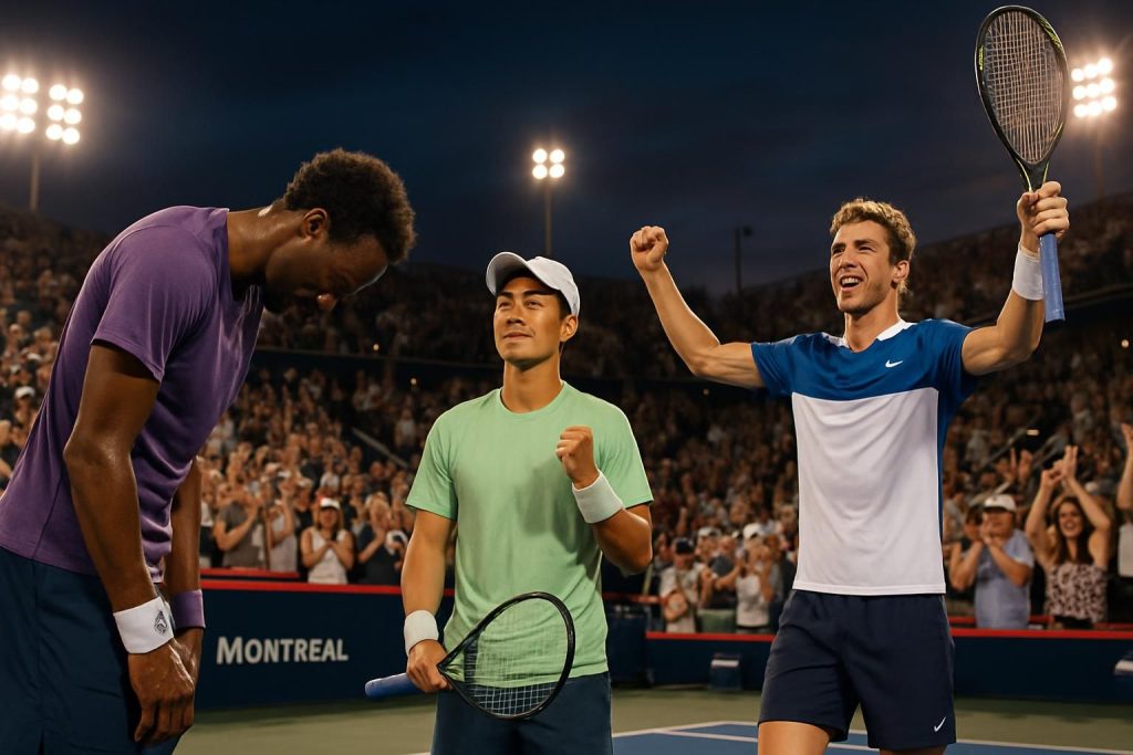 revivez une soirée mémorable à montréal avec la défaite de gaël monfils face à learner tien lors de son dernier match, et la brillante qualification de titouan droguet au 3e tour.