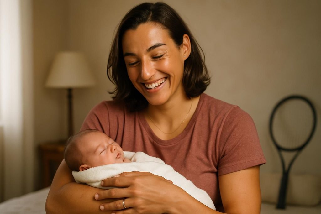tennis : caroline garcia, ancienne star du circuit, fête la naissance de son premier enfant et partage ce moment de joie avec ses fans.