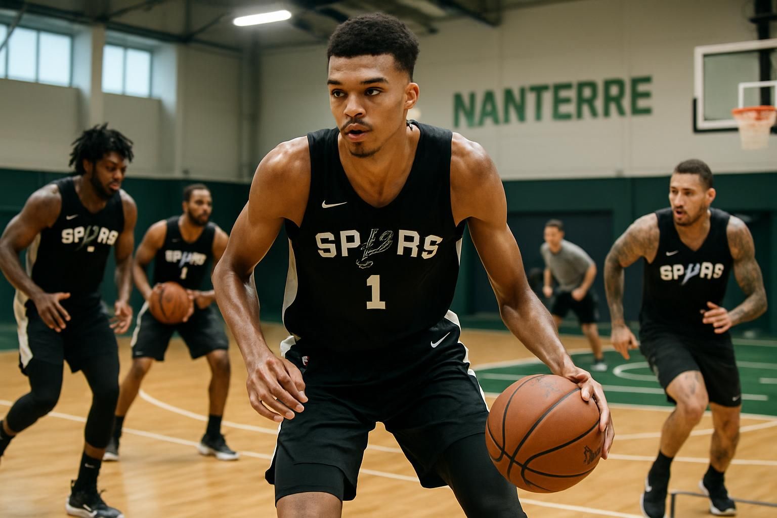 Victor Wembanyama au cœur : les San Antonio Spurs s’entraînent intensément à Nanterre