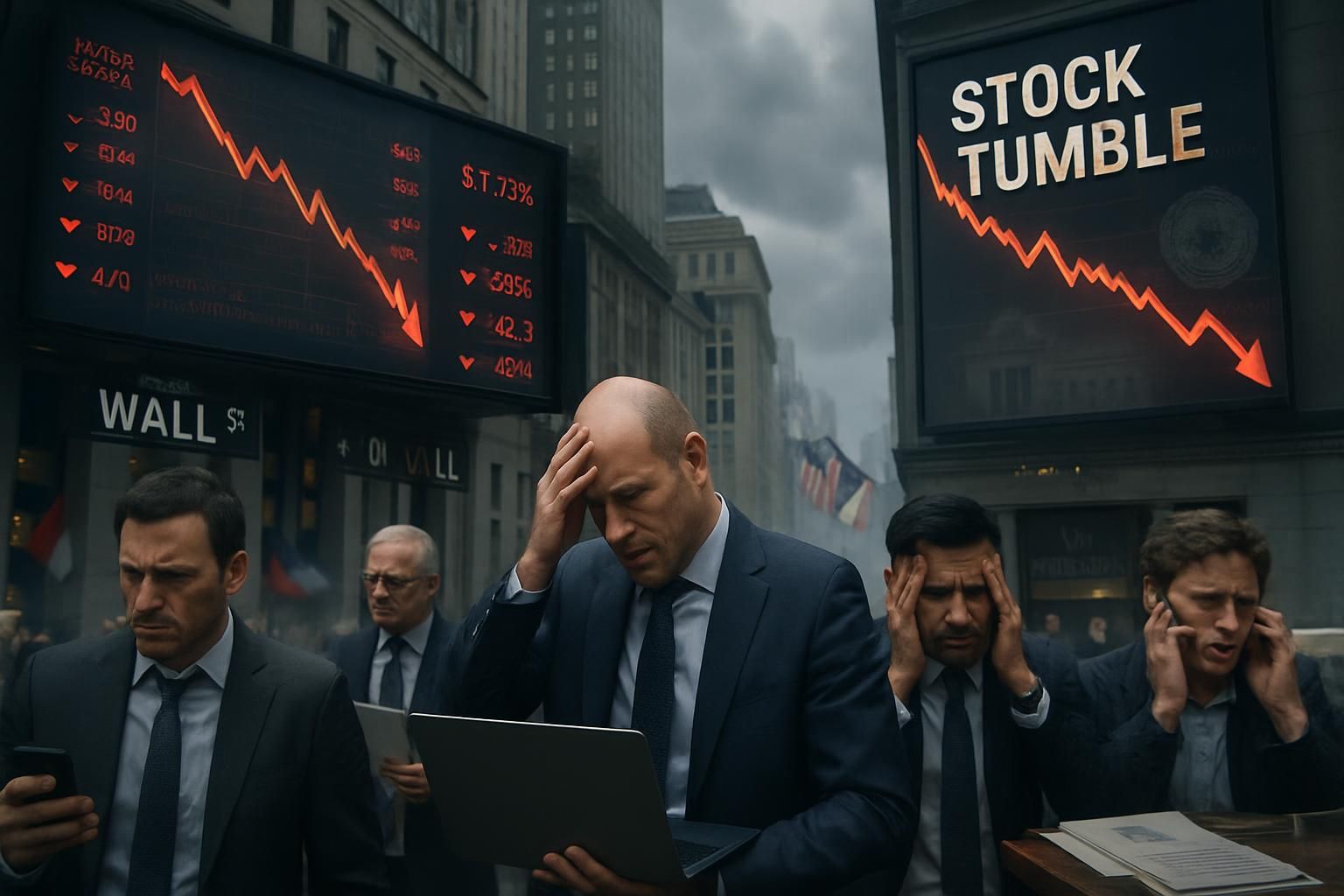 wall street recule sous l'effet des tensions géopolitiques et des décisions de la fed, suscitant une inquiétude croissante chez les investisseurs.