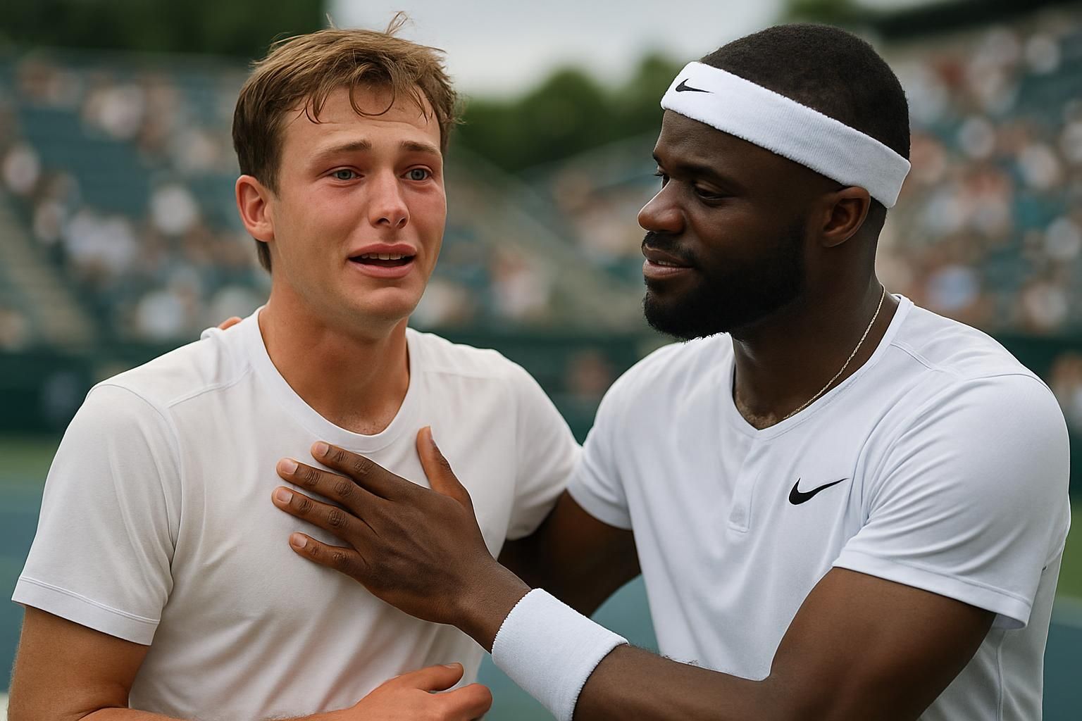 alex michelsen exprime sa gratitude envers frances tiafoe pour son soutien après leur combat en quarts de finale, soulignant la gentillesse de ce geste.