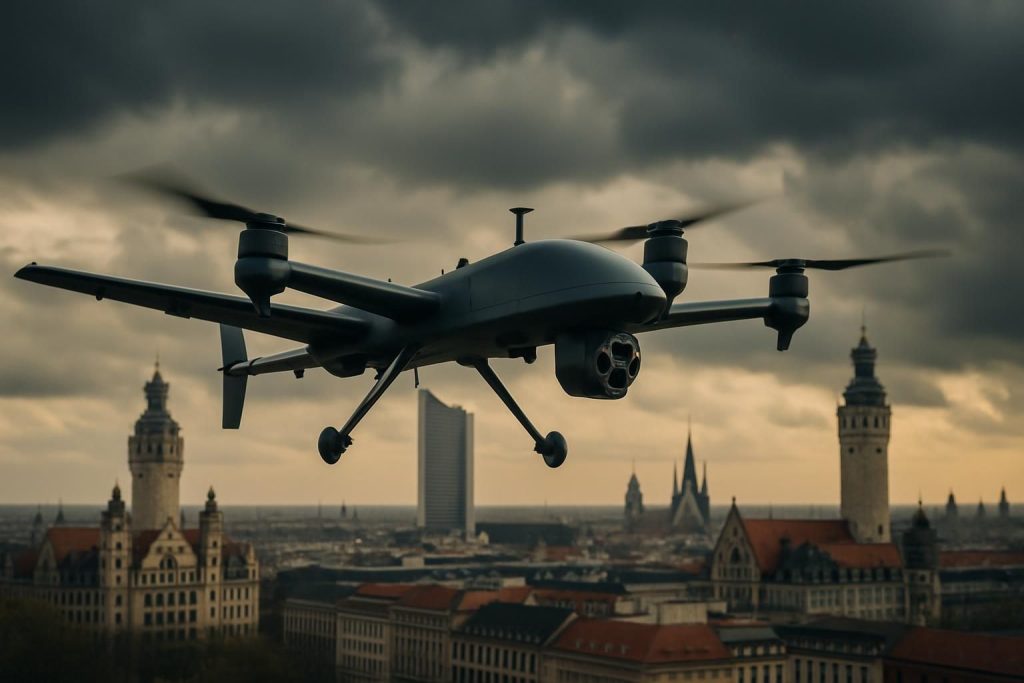 découvrez comment l'allemagne pointe la russie concernant un drone à leipzig, marquant une première dans les tensions internationales actuelles.