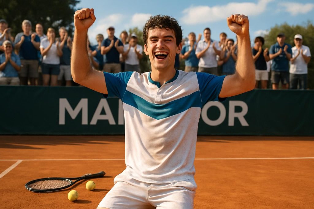 découvrez l'émotion intense de félix balshaw qui remporte son premier titre challenger à manacor et fait son entrée dans le top 200 mondial du tennis.