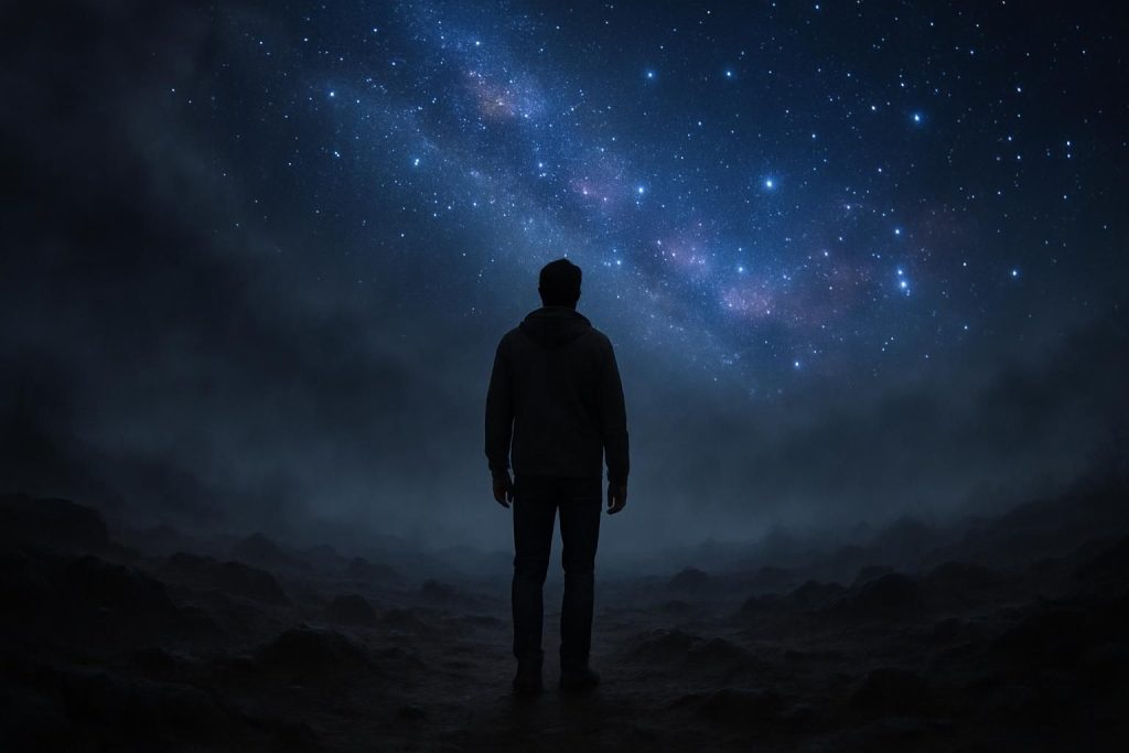 découvrez un voyage entre les défis actuels et l'espoir lumineux des étoiles futures, une exploration poétique de l'incertitude et de la promesse.