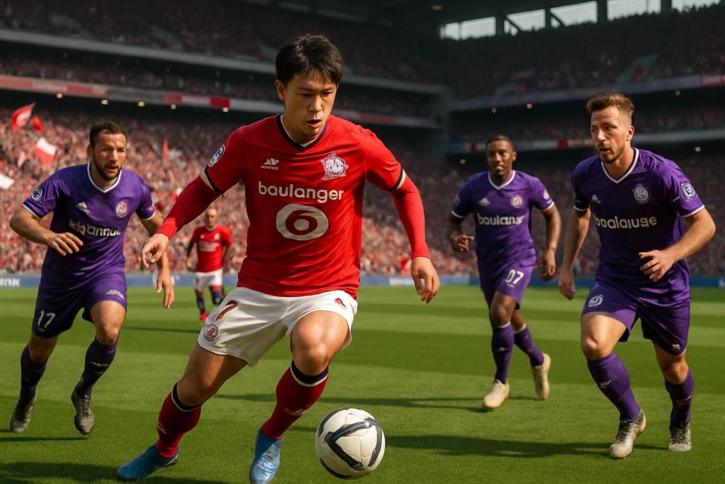 ligue 1 : avec un but décisif d'ayase ueda, la nouvelle étoile montante de lille, les dogues remportent leur match à toulouse et prennent la tête du classement.