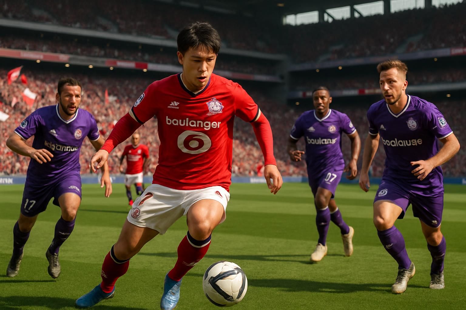 ligue 1 : avec un but décisif d'ayase ueda, la nouvelle étoile montante de lille, les dogues remportent leur match à toulouse et prennent la tête du classement.