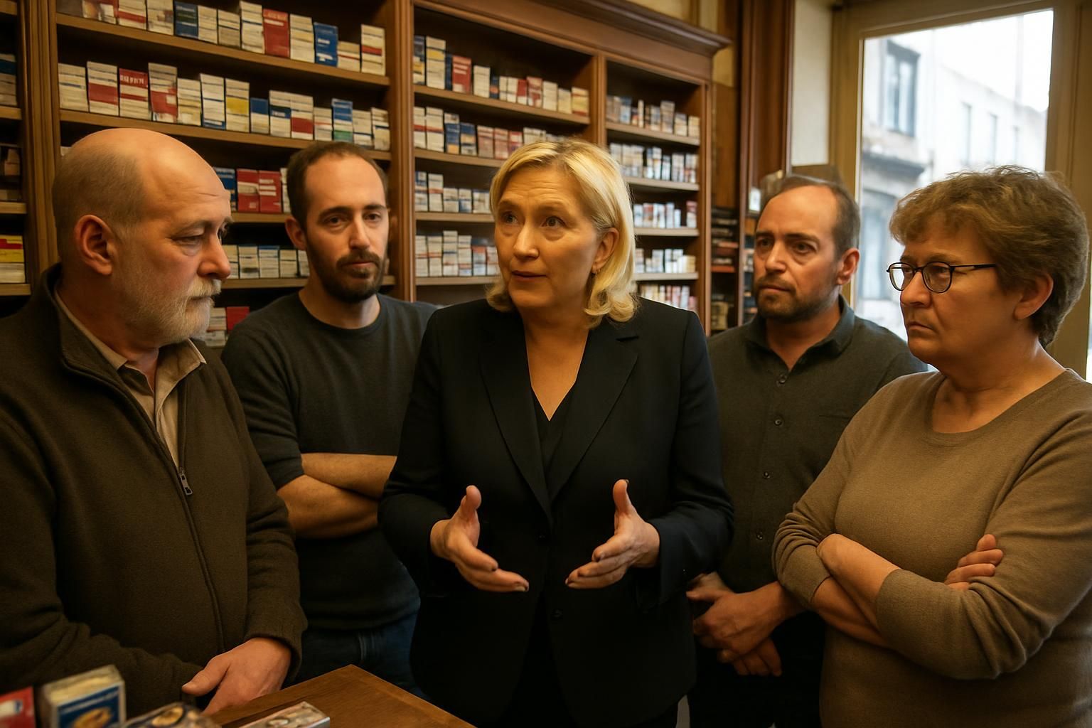 Marine Le Pen plaide auprès des buralistes pour le maintien du gel des taxes sur le tabac