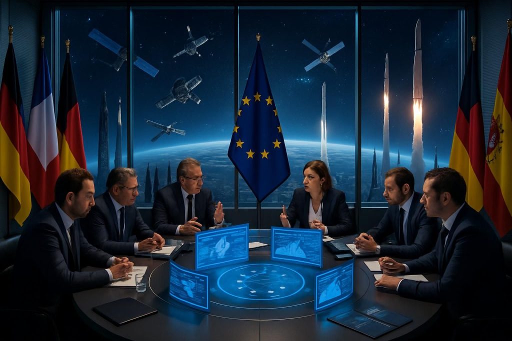 découvrez comment l'europe cherche à définir son rôle stratégique dans le domaine spatial face aux états-unis et à la concurrence mondiale lors du sommet spatial.