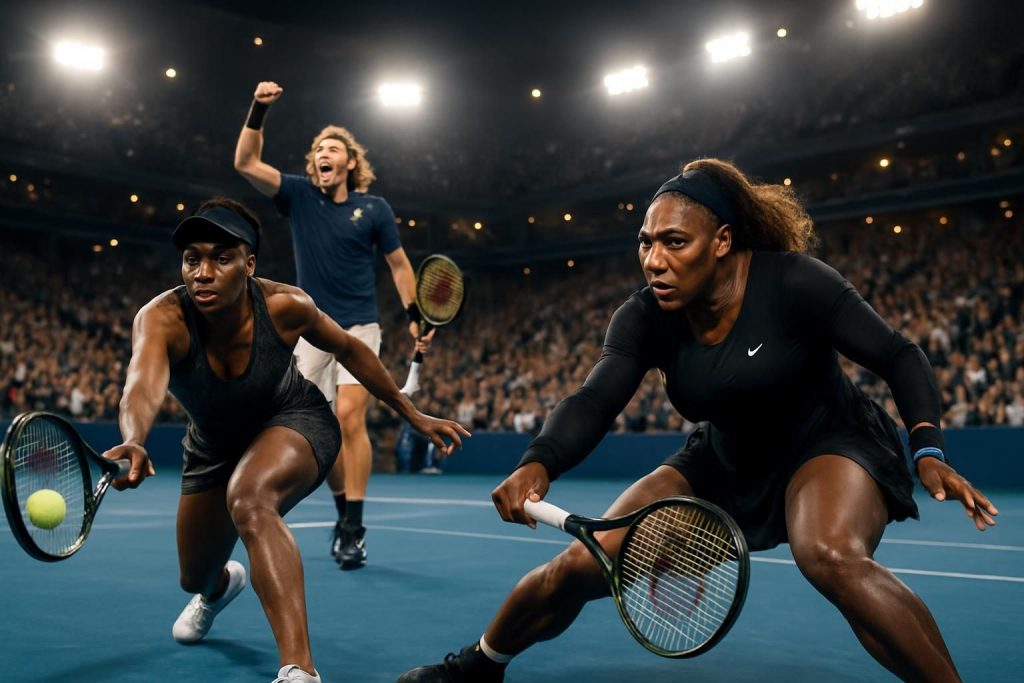 revivez une nuit intense au us open avec les sœurs williams presque au sommet de l'exploit et tsitsipas poursuivant son incroyable ascension.