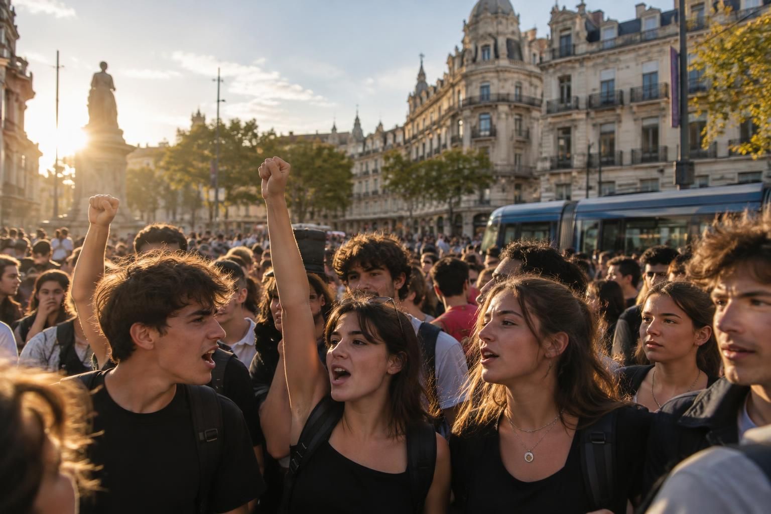 à montpellier, des lycéens se mobilisent pour faire entendre leur colère et leurs revendications, tout en portant un nouvel espoir.