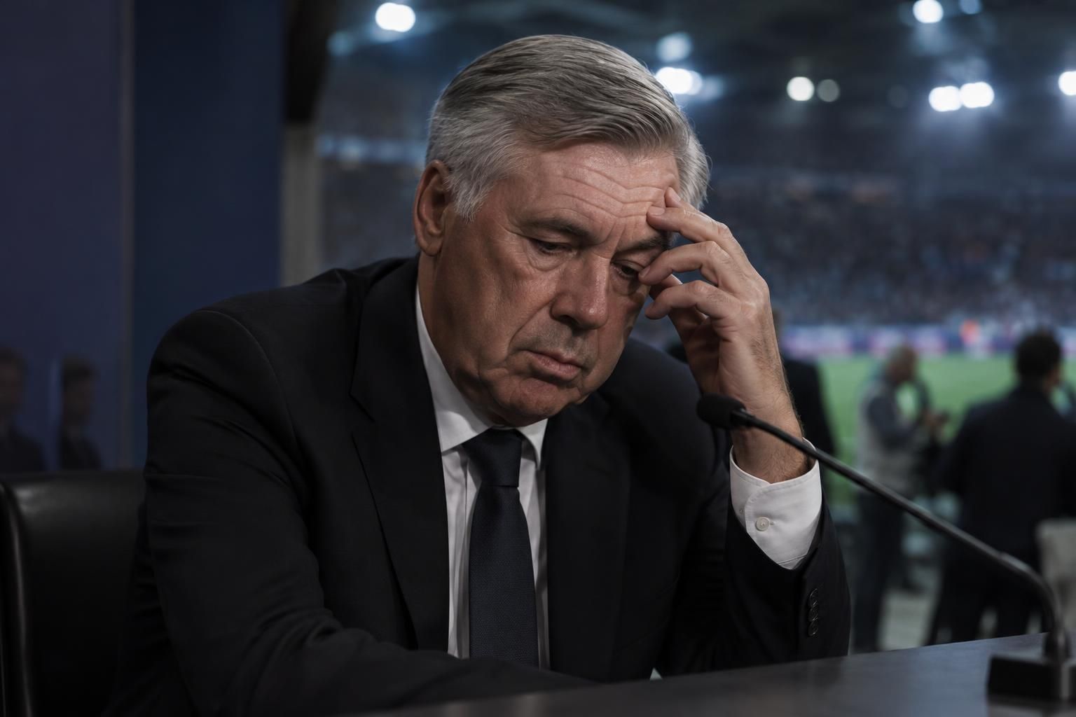 après la défaite, carlo ancelotti exprime son amertume et estime que ses joueurs ne méritaient pas un tel résultat.