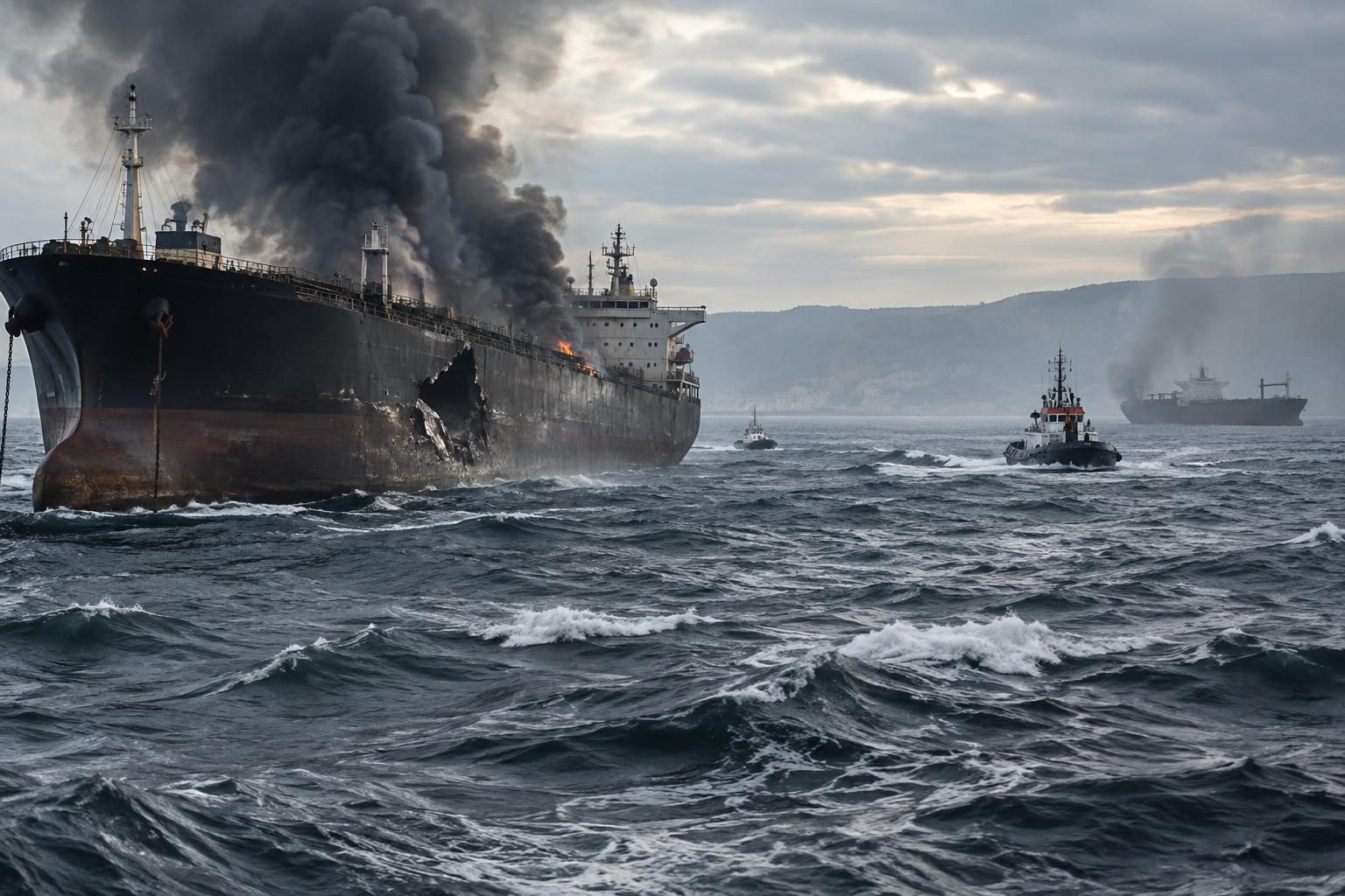 au large de la bulgarie, des navires commerciaux ont été frappés. ces attaques font craindre que la guerre ne se rapproche des côtes bulgares.