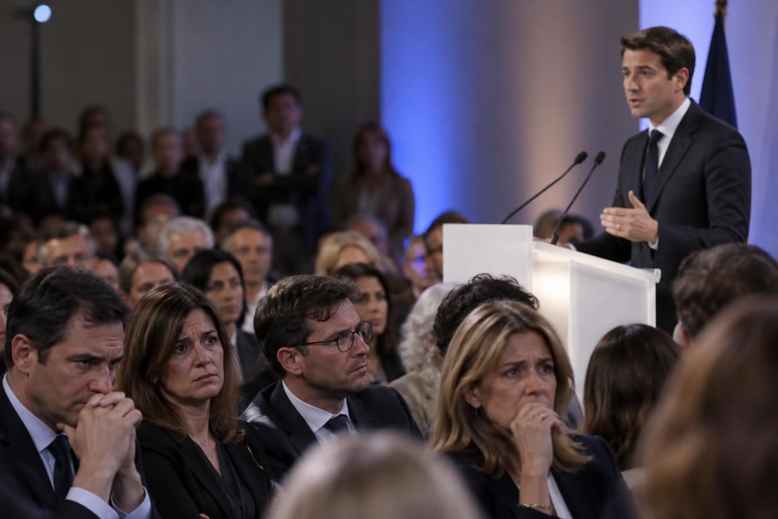 Au meeting de Gabriel Attal, les militants macronistes redoutent la montée des « extrêmes »