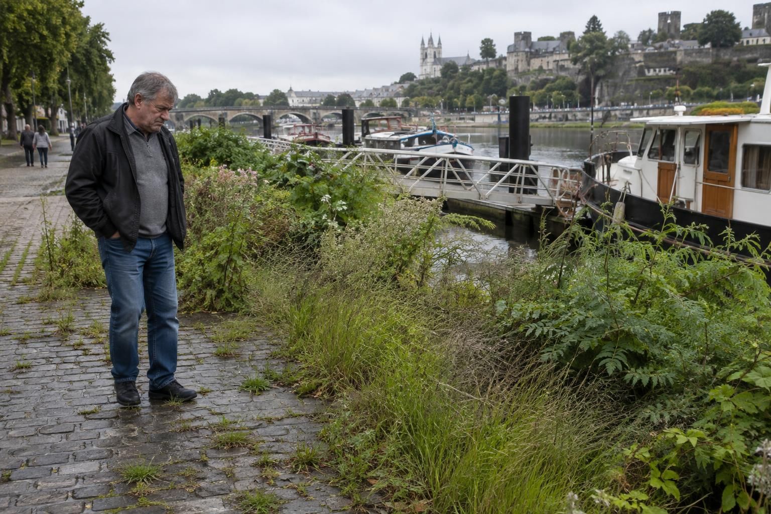 au port d’angers, les plantes invasives gagnent du terrain et dégradent les lieux. une situation qui exaspère les riverains et les usagers.