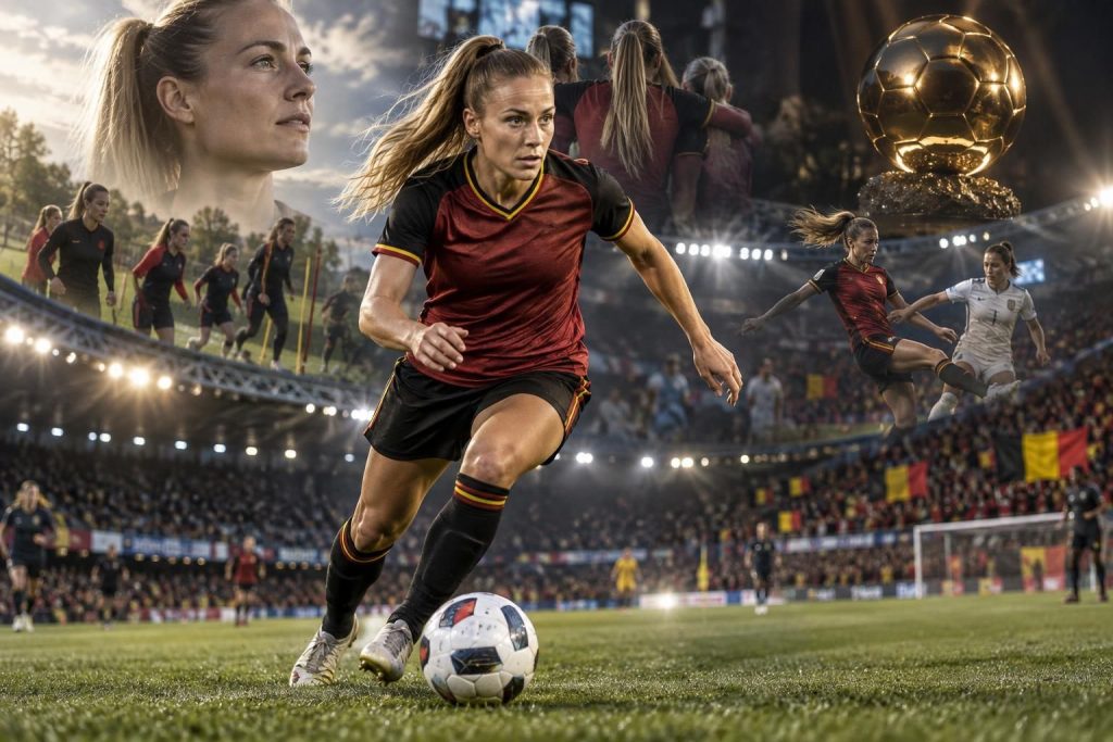 découvrez en vidéo le parcours de tessa wullaert, parmi les nommées au ballon d’or 2026, et les moments marquants de sa carrière.
