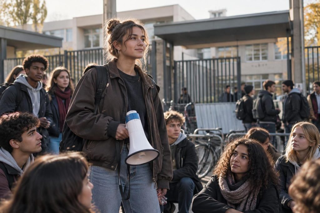 louise montangon s’impose comme une nouvelle voix du blocage des lycéens et donne un nouvel élan à un mouvement en pleine mobilisation.