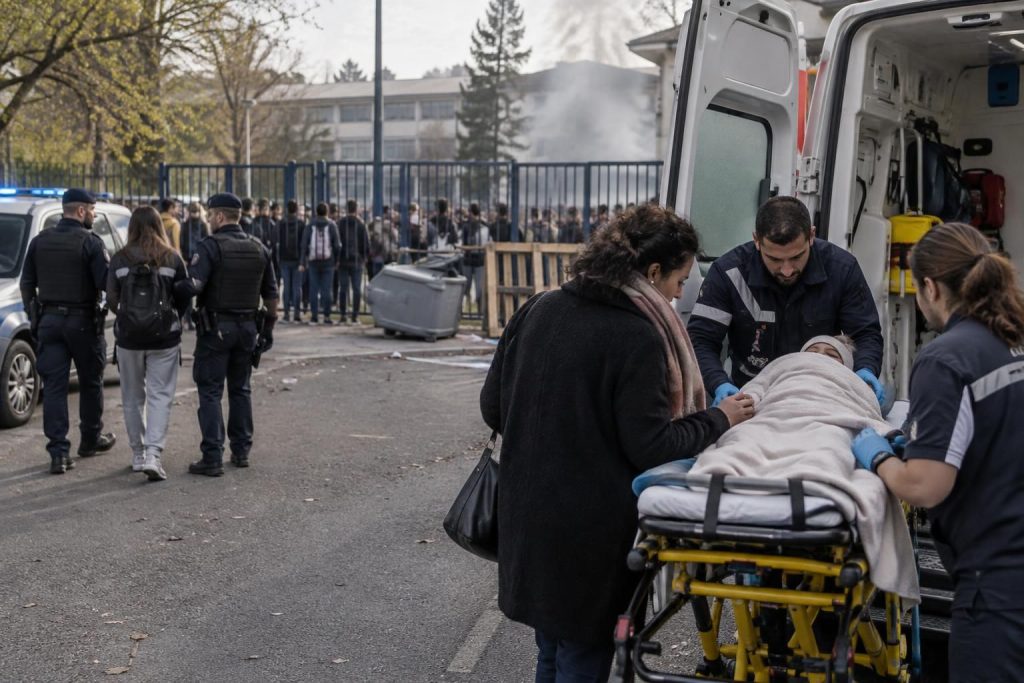 lors d’un blocus de lycées, un bébé de 10 mois a été hospitalisé après le lancement d’un mortier. une adolescente de 15 ans a été interpellée.