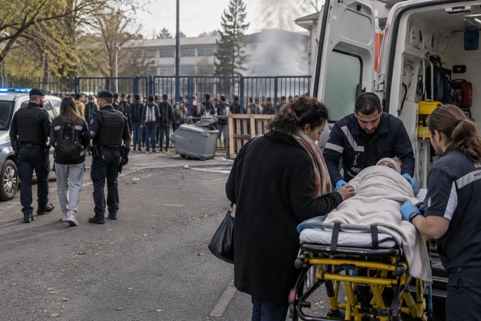 lors d’un blocus de lycées, un bébé de 10 mois a été hospitalisé après le lancement d’un mortier. une adolescente de 15 ans a été interpellée.