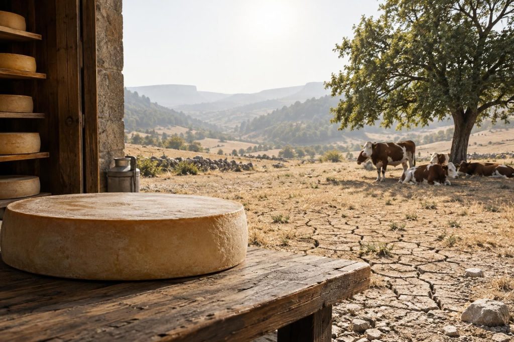 face aux canicules, les fortes chaleurs fragilisent les pâturages et la production laitière. quel avenir pour le comté et ses producteurs ?