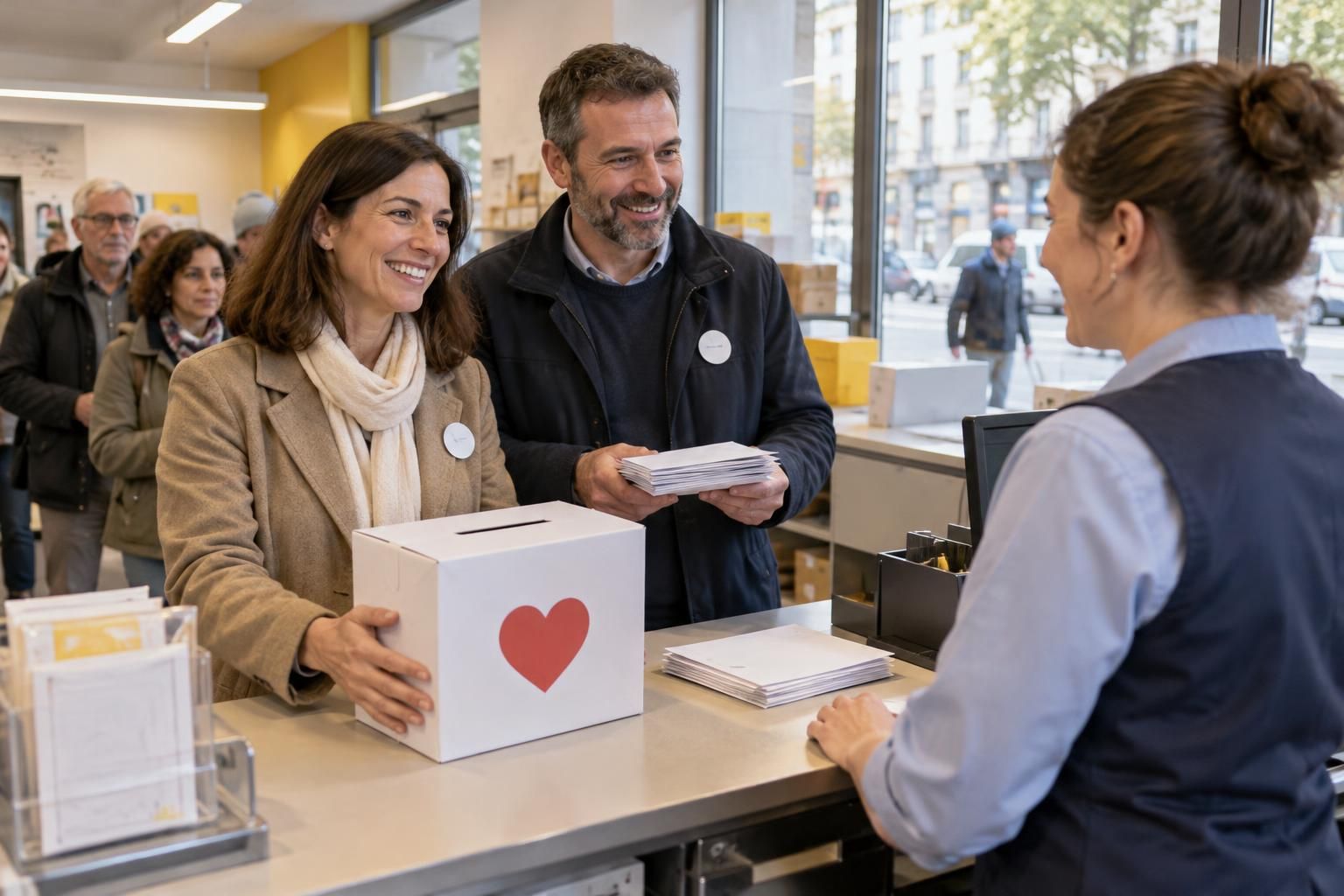 pour collecter les dons, les associations continuent de privilégier les bureaux de poste, malgré l’essor des solutions numériques.