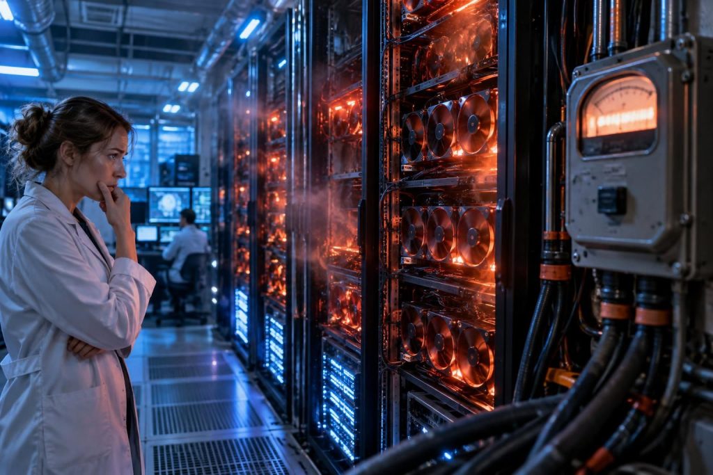 l’essor de l’intelligence artificielle intensifie la chaleur des serveurs et fait grimper les coûts d’énergie et de refroidissement des laboratoires de recherche.