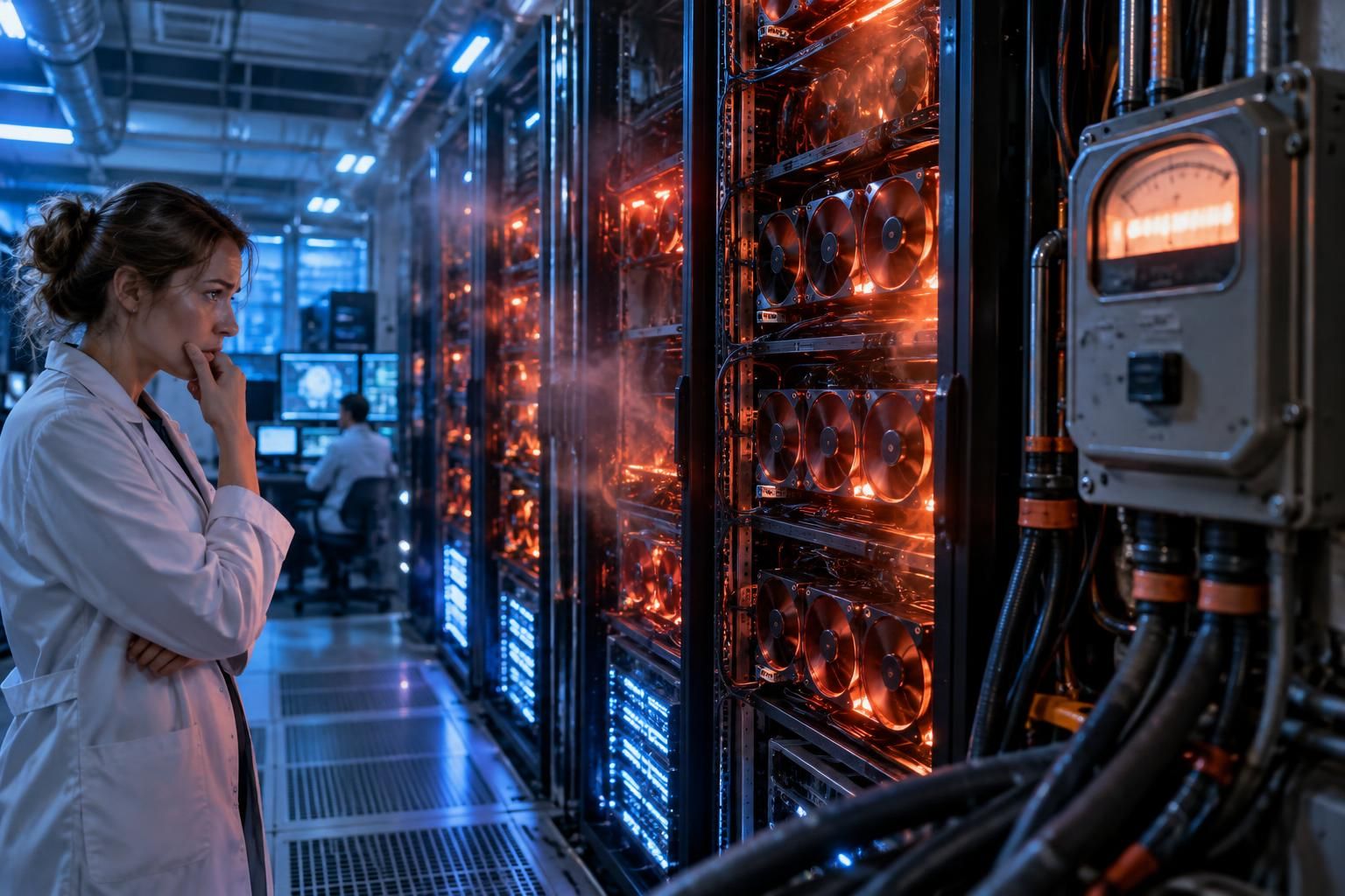 l’essor de l’intelligence artificielle intensifie la chaleur des serveurs et fait grimper les coûts d’énergie et de refroidissement des laboratoires de recherche.