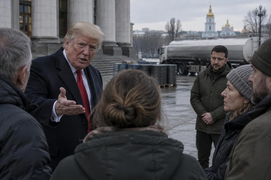 après les critiques de kiev sur le diesel russe, donald trump invite les ukrainiens à remplacer volodymyr zelensky, ravivant les tensions politiques.