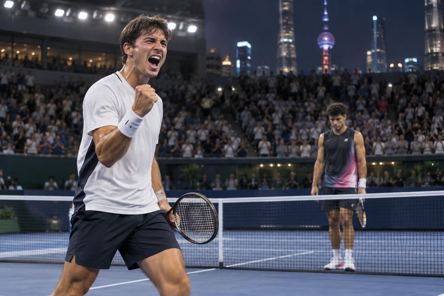 à shanghai, arthur gea réalise un exploit en éliminant ben shelton au troisième tour et décroche sa première victoire face à un joueur du top 10.