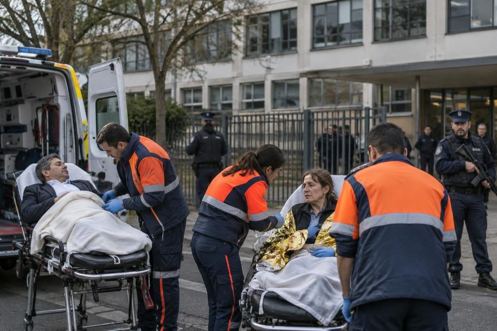 en france, un principal de collège et une enseignante ont été blessés par des tirs de fusil de chasse. découvrez les faits.