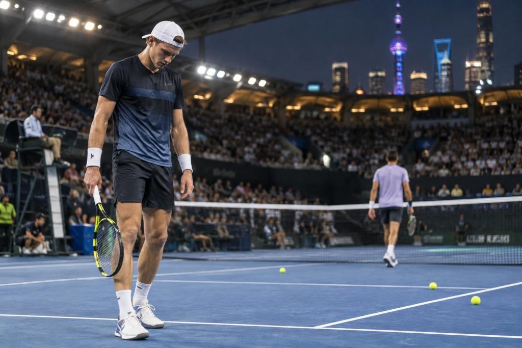 holger rune s’incline dès son entrée en lice à shanghai. de retour sur le circuit, le danois attend toujours sa première victoire en atp.