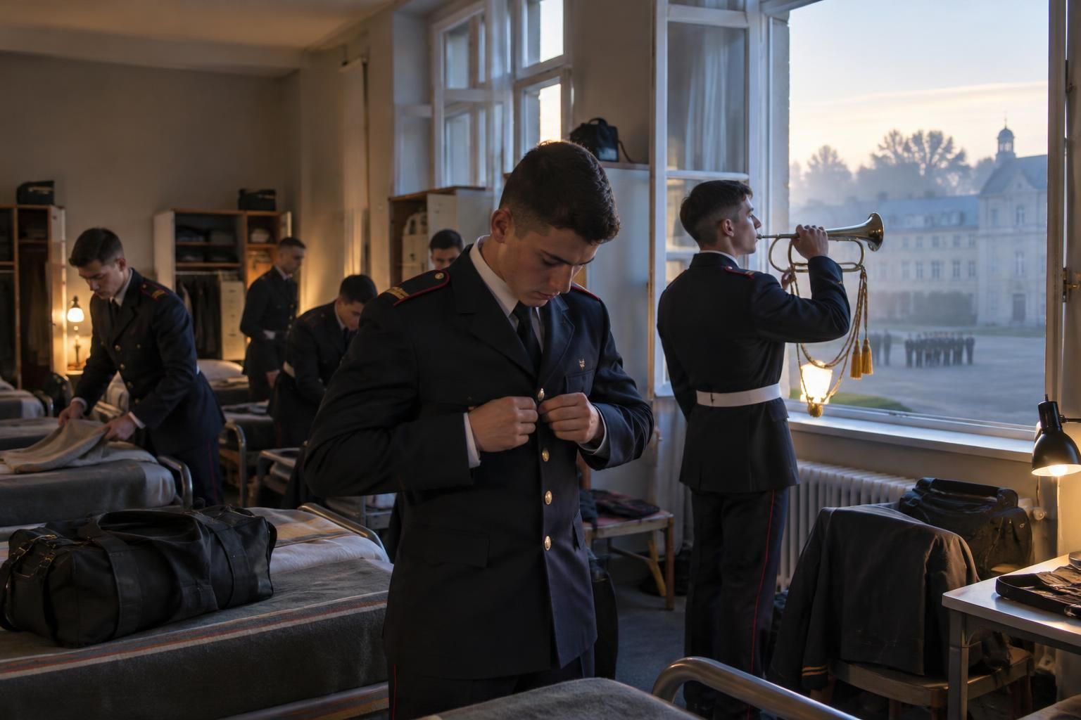 découvrez le quotidien d’un lycée militaire : réveil au clairon, vie au carré et immersion dans la discipline, dans un jour, un doc s05e40.