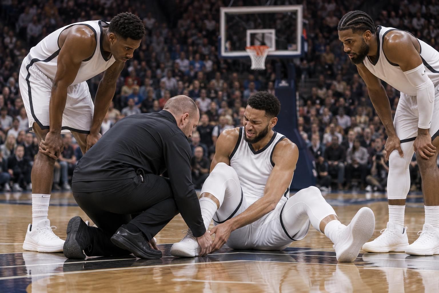 la saison de ben simmons est terminée après une rupture du tendon d’achille, un coup dur pour le joueur et son équipe.